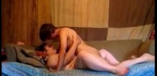  Naked Wife Kiss And Makes Out With Husband Then Fuck Him And Take Creampie